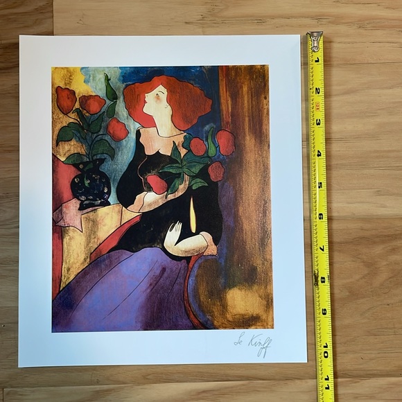 Linda Le Kinff Print 2015 “Magali au Bouquet” - Picture 4 of 5